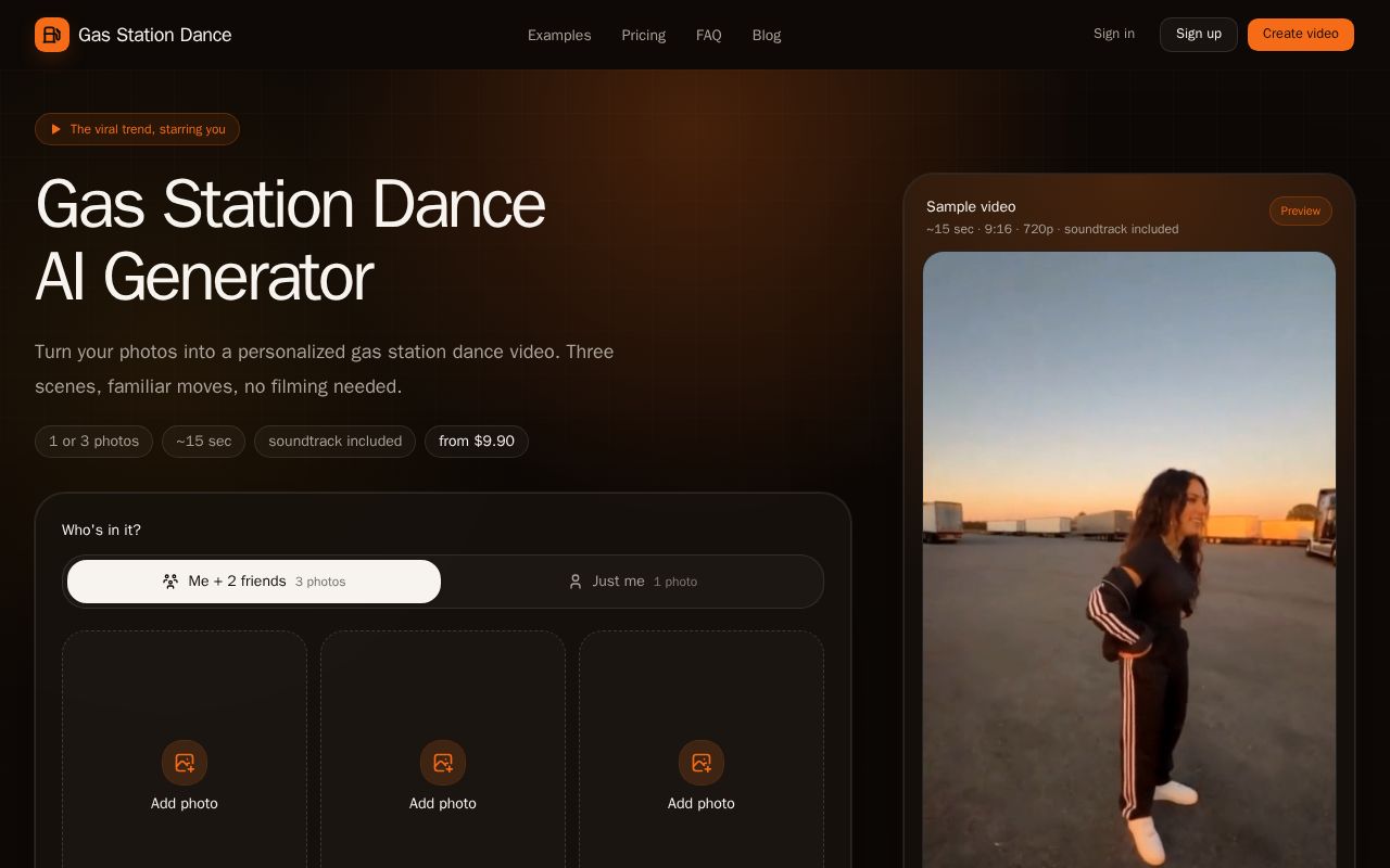 Screenshot of Gas Station Dance AI