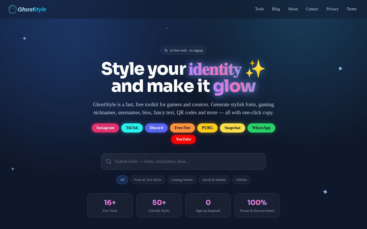 Screenshot of GhostStyle