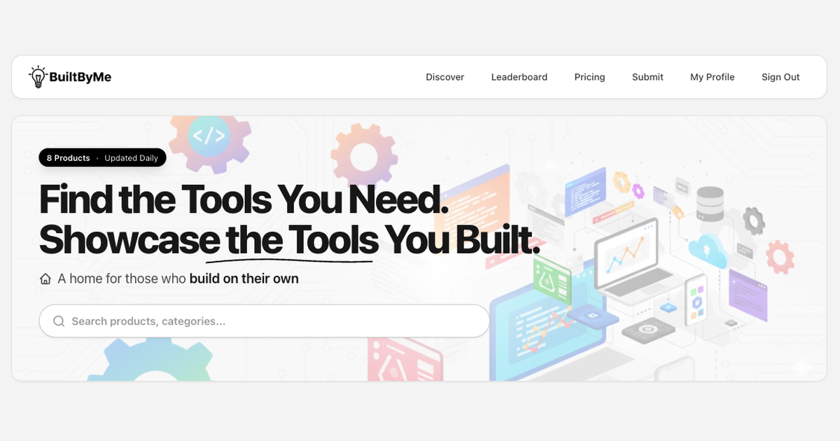 Screenshot of BuiltByMe