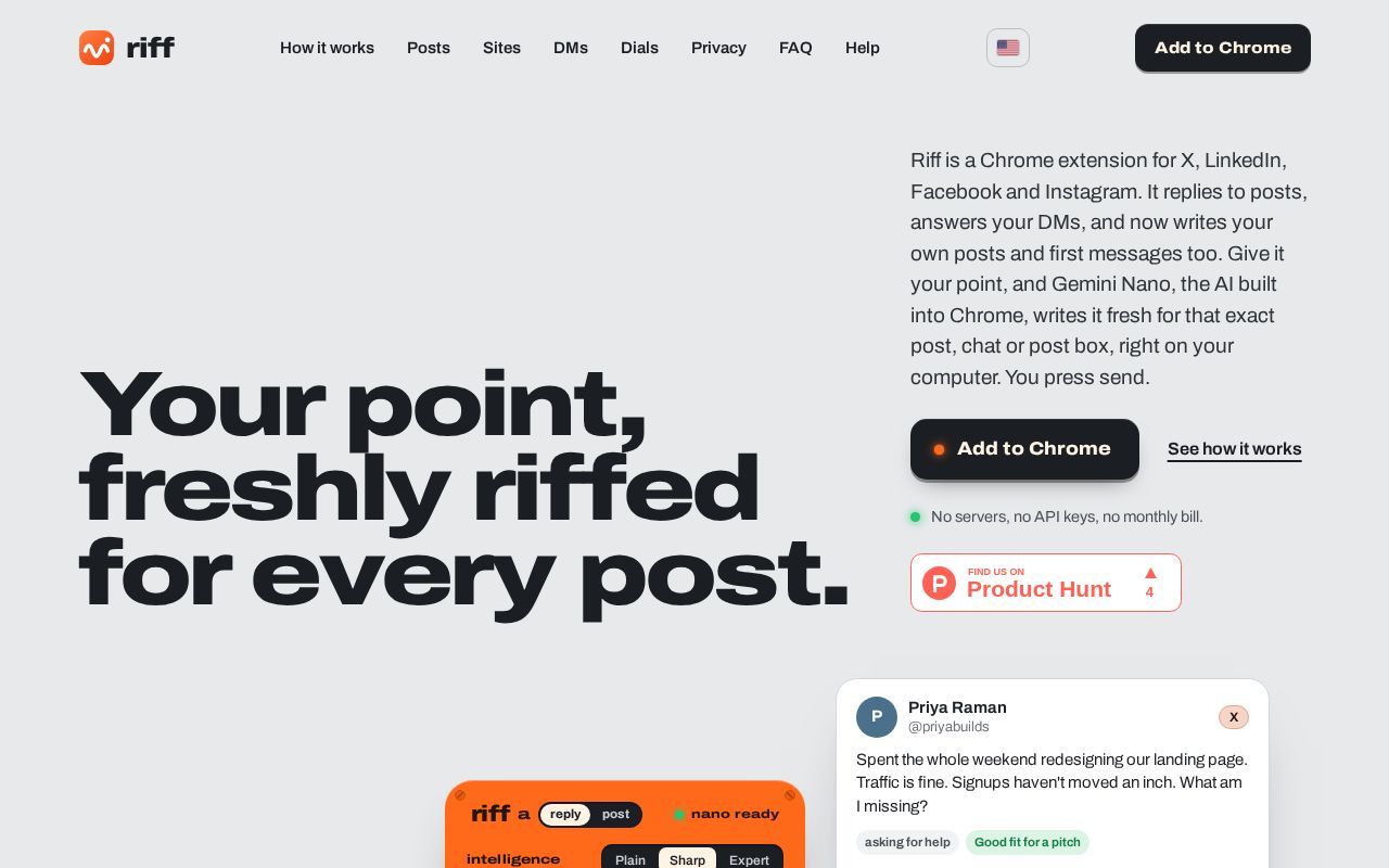 Screenshot of Riff