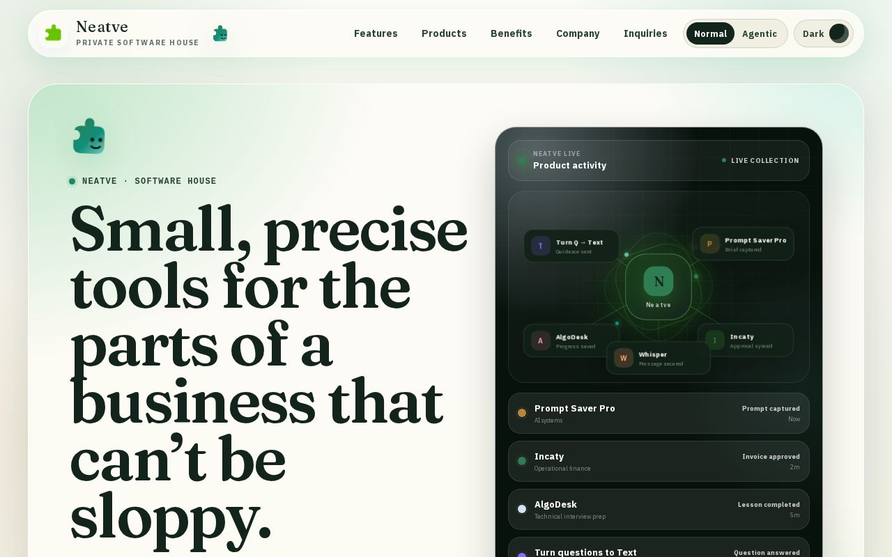 Screenshot of Neatve