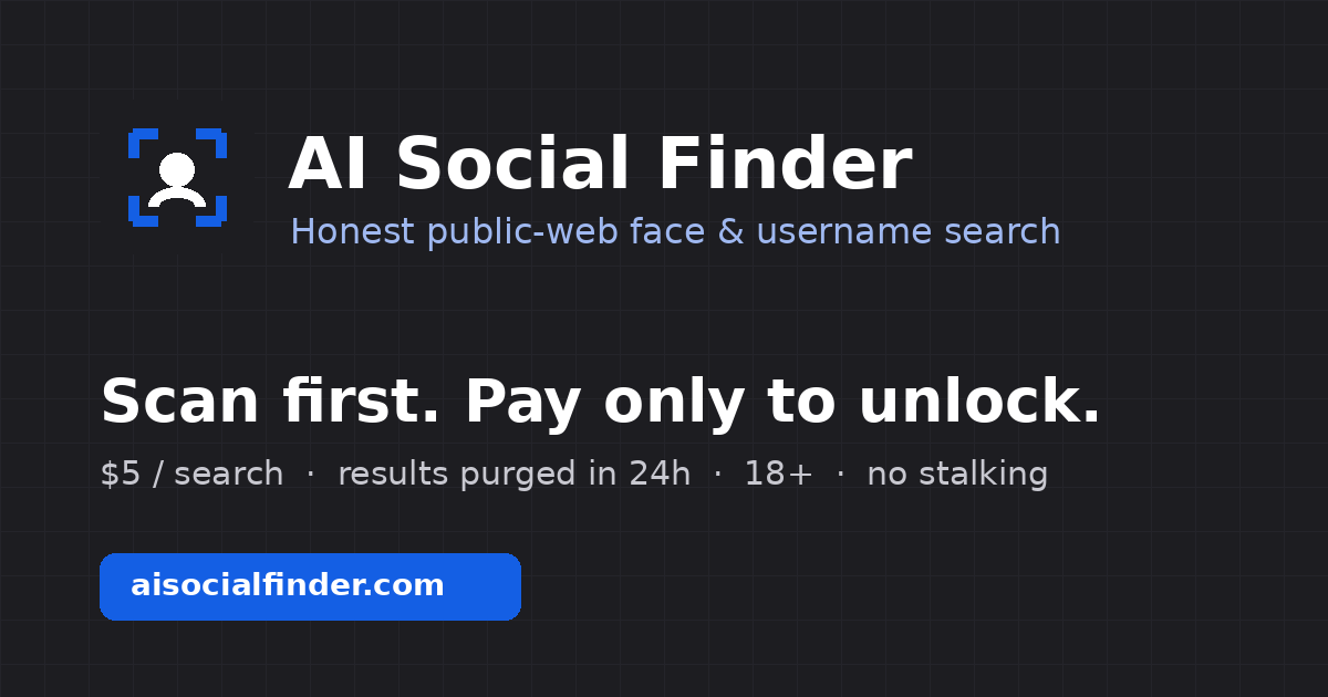 Screenshot of AI Social Finder